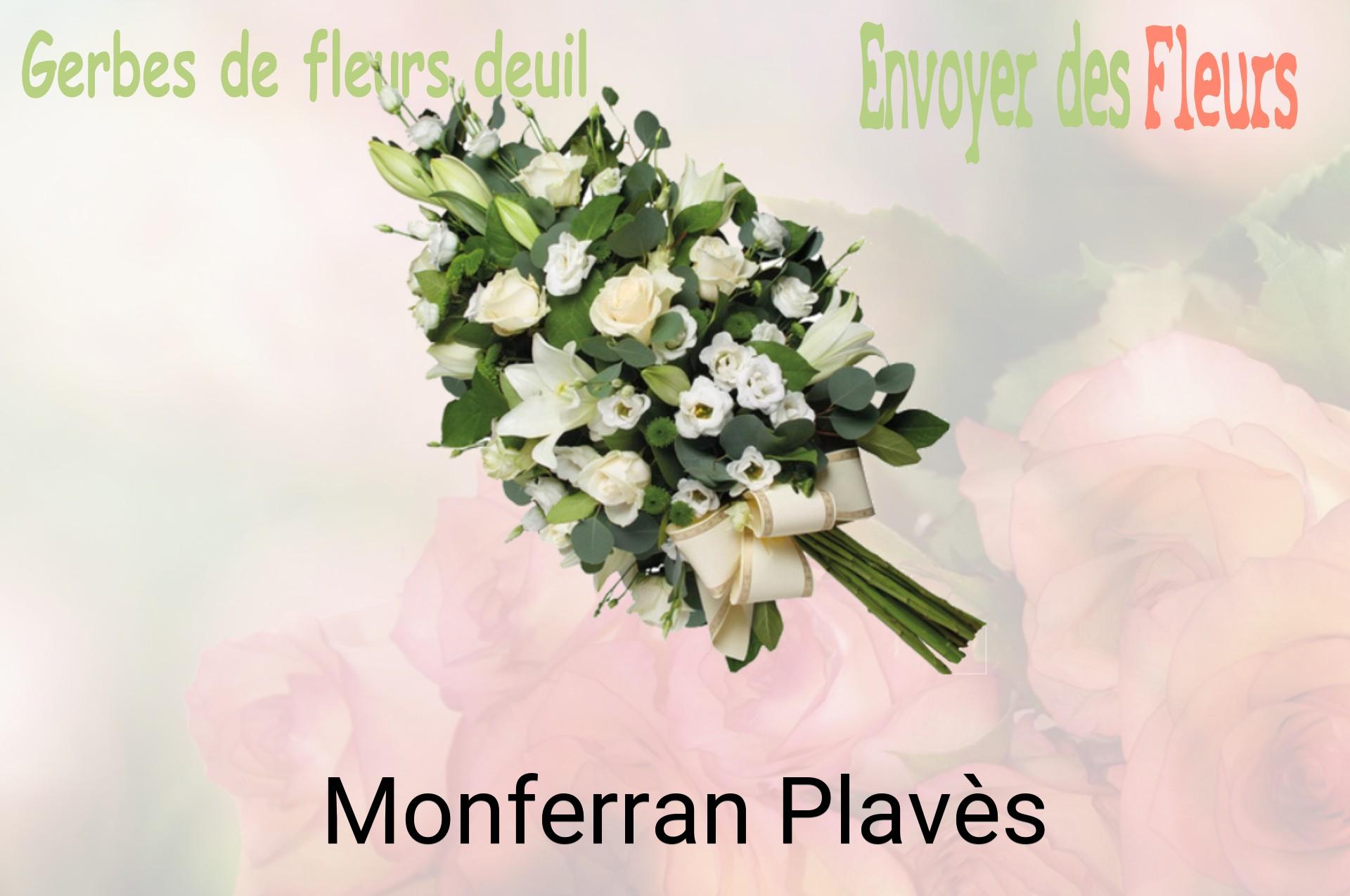 Gerbe de fleurs de deuil livrée à Monferran-Plavès